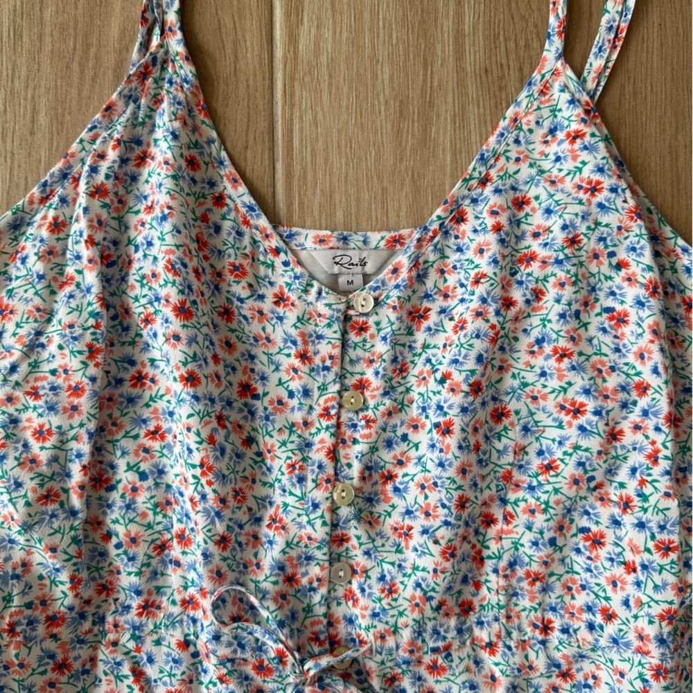 Rails Frida Floral-Print Tiered Midi Dress - Picture 7 of 8